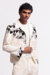 Buy_Balance By Rohit Bal_Ivory Linen Designer Jacket _at_Aza_Fashions