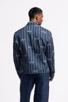 Shop_Balance By Rohit Bal_Blue Linen Striped Designer Jacket _at_Aza_Fashions