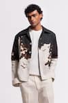 Buy_Balance By Rohit Bal_Ivory Linen Designer Jacket _at_Aza_Fashions