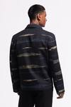 Shop_Balance By Rohit Bal_Black Linen Designer Jacket _at_Aza_Fashions