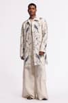 Buy_Balance By Rohit Bal_Ivory Linen Designer Jacket _at_Aza_Fashions