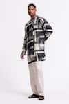 Balance By Rohit Bal_Ivory Linen Designer Abstract Print Kurta _Online_at_Aza_Fashions