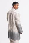 Shop_Balance By Rohit Bal_Ivory Linen Embroidery Ombre Designer Kurta _at_Aza_Fashions