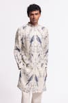 Buy_Balance By Rohit Bal_Ivory Linen Designer Kurta _at_Aza_Fashions