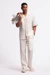 Balance By Rohit Bal_Ivory Linen Designer Shirt _Online_at_Aza_Fashions
