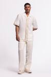 Shop_Balance By Rohit Bal_Ivory Linen Designer Shirt _at_Aza_Fashions