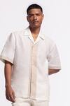 Buy_Balance By Rohit Bal_Ivory Linen Designer Shirt _at_Aza_Fashions
