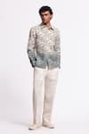 Balance By Rohit Bal_Ivory Linen Designer Shirt _Online_at_Aza_Fashions