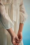 Shop_Ahmev_Ivory Chanderi Cotton Embroidery Round Neck Hakanai Square Sleeve Top _Online_at_Aza_Fashions