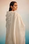 Shop_Ahmev_Ivory Chanderi Embroidery Kofu Applique Dupatta _at_Aza_Fashions