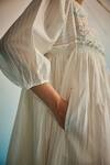 Ahmev_Ivory , , Embroidery Round Neck Kurta Set _at_Aza_Fashions