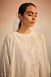 Shop_Ahmev_Ivory , , Round Neck Iki Dolman Kurta Set 