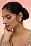 Buy Karisa Designs White Stones, Beads Phool Moissanite Earrings at Aza Fashions Buy_Karisa Designs_White Stones, Beads Phool Moissanite Earrings _at_Aza_Fashions