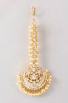 Shop_Karisa Designs_White Sharanya Maangtikka _at_Aza_Fashions