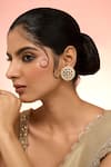 Buy_Karisa Designs_White Stones, Pearls Roop Moissanite Studs _at_Aza_Fashions
