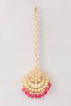 Shop_Karisa Designs_White Sheel Moissanite Maangtikka _at_Aza_Fashions