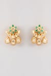 Karisa Designs_Green Stones Shereen Moissanite Necklace Set _Online_at_Aza_Fashions