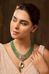 Buy_Paisley Pop_Mint Polki Necklace _at_Aza_Fashions