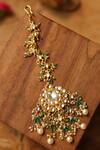 Buy_Paisley Pop_Green Kundan Maangtikka With Mint Accents _Online_at_Aza_Fashions