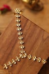 Shop_Paisley Pop_Gold Plated Imitation Gemstones Designer Kundan Haathphool _at_Aza_Fashions