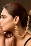 Buy_Paisley Pop_Gold Plated Pearls Kundan Jhumka Earrings _at_Aza_Fashions