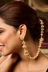 Shop_Paisley Pop_Gold Plated Pearls Kundan Jhumka Earrings _Online_at_Aza_Fashions
