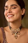 Buy_Paisley Pop_ Multicolored Kundan Choker Necklace _Online_at_Aza_Fashions