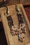 Shop_Paisley Pop_ Multicolored Kundan Choker Necklace _at_Aza_Fashions