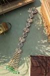 Shop_Paisley Pop_Mint Pearls Polki Braid Pin _Online_at_Aza_Fashions