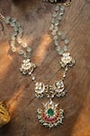 Buy_Paisley Pop_Mint Designer Kundan Necklace _Online_at_Aza_Fashions