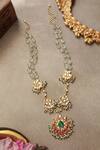 Shop_Paisley Pop_Mint Designer Kundan Necklace _Online_at_Aza_Fashions