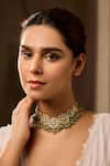 Paisley Pop_Mint Kundan Necklace _Online_at_Aza_Fashions