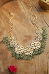 Buy_Paisley Pop_Mint Kundan Necklace _Online_at_Aza_Fashions
