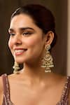 Paisley Pop_Multi Color Pearls, Stones Kundan Jhumki Earrings _Online_at_Aza_Fashions