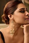 Buy_Paisley Pop_Gold Plated Pearls Kundan Jhumka Earrings _at_Aza_Fashions
