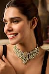 Buy_Paisley Pop_Mint Kundan Necklace _at_Aza_Fashions