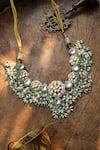 Shop_Paisley Pop_Mint Kundan Necklace _at_Aza_Fashions