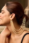 Paisley Pop_Mint Stones Kundan Earrings _Online_at_Aza_Fashions