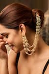 Buy_Paisley Pop_Mint Stones Kundan Earrings _at_Aza_Fashions