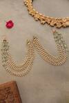 Shop_Paisley Pop_Mint Stones Kundan Earrings _at_Aza_Fashions