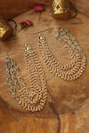 Shop_Paisley Pop_Mint Stones Kundan Earrings _Online_at_Aza_Fashions