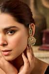 Paisley Pop_Mint Pearls Kundan Earrings _Online_at_Aza_Fashions