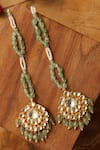 Buy_Paisley Pop_Mint Pearls Kundan Earrings _Online_at_Aza_Fashions