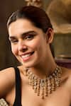 Paisley Pop_Gold Plated Kundan Designer Necklace _Online_at_Aza_Fashions