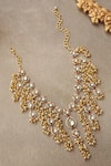 Shop_Paisley Pop_Gold Plated Kundan Designer Necklace _at_Aza_Fashions