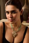 Buy_Paisley Pop_Mint Kundan Necklace _Online_at_Aza_Fashions