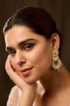Paisley Pop_Multi Color Pearls, Stones Multicolored Kundan Earrings _Online_at_Aza_Fashions