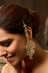 Buy_Paisley Pop_Turquoise Kundan Earrings _at_Aza_Fashions