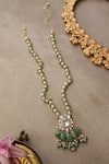 Shop_Paisley Pop_Mint Polki Pendant Necklace _at_Aza_Fashions