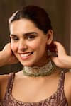 Paisley Pop_Mint Kundan Choker Necklace _Online_at_Aza_Fashions